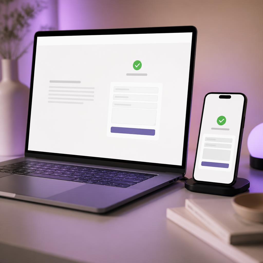 Elegant contact form interface