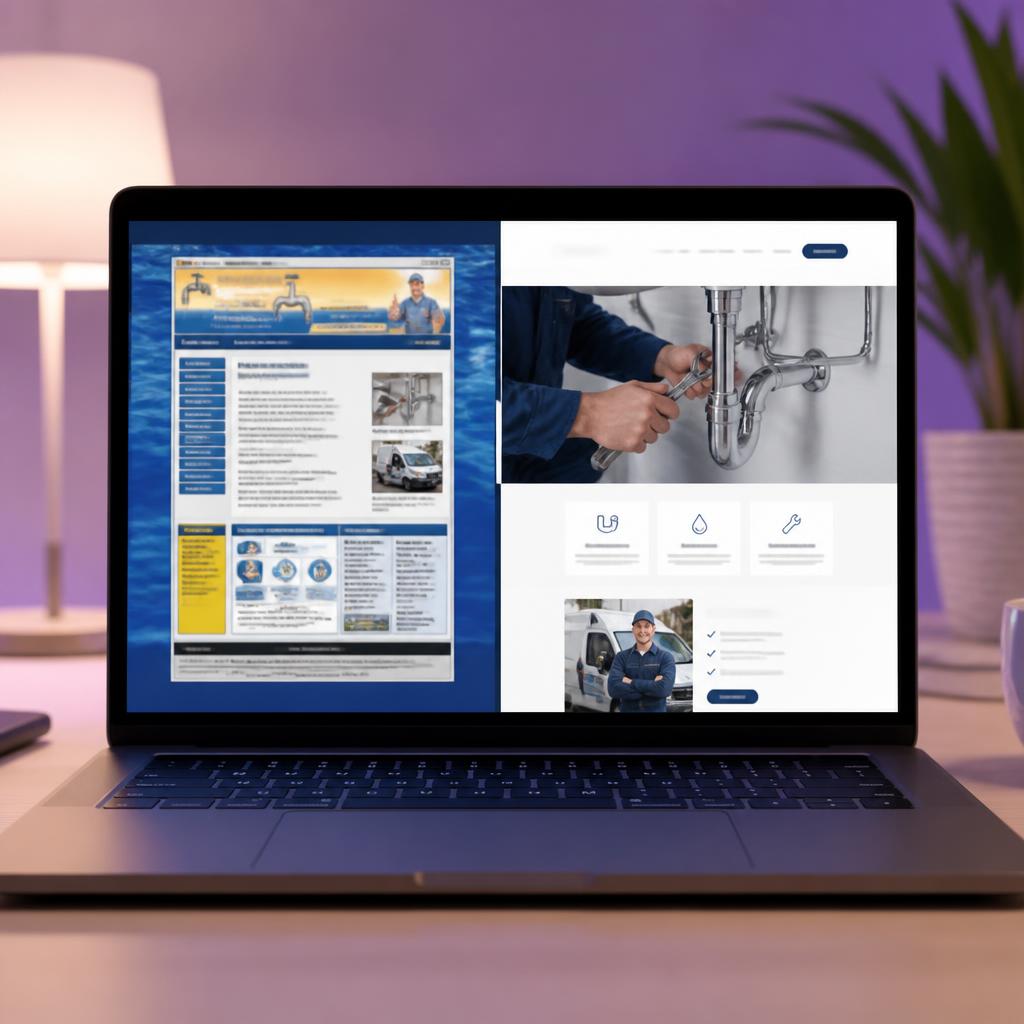 Before and after website redesign